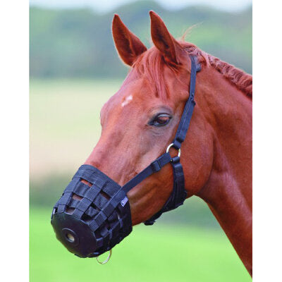 Hy Grazing Muzzle Pony Black