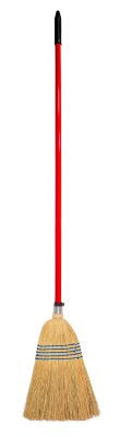 Red Gorilla Standard Corn Broom with 120cm Various Colours Metal Handle